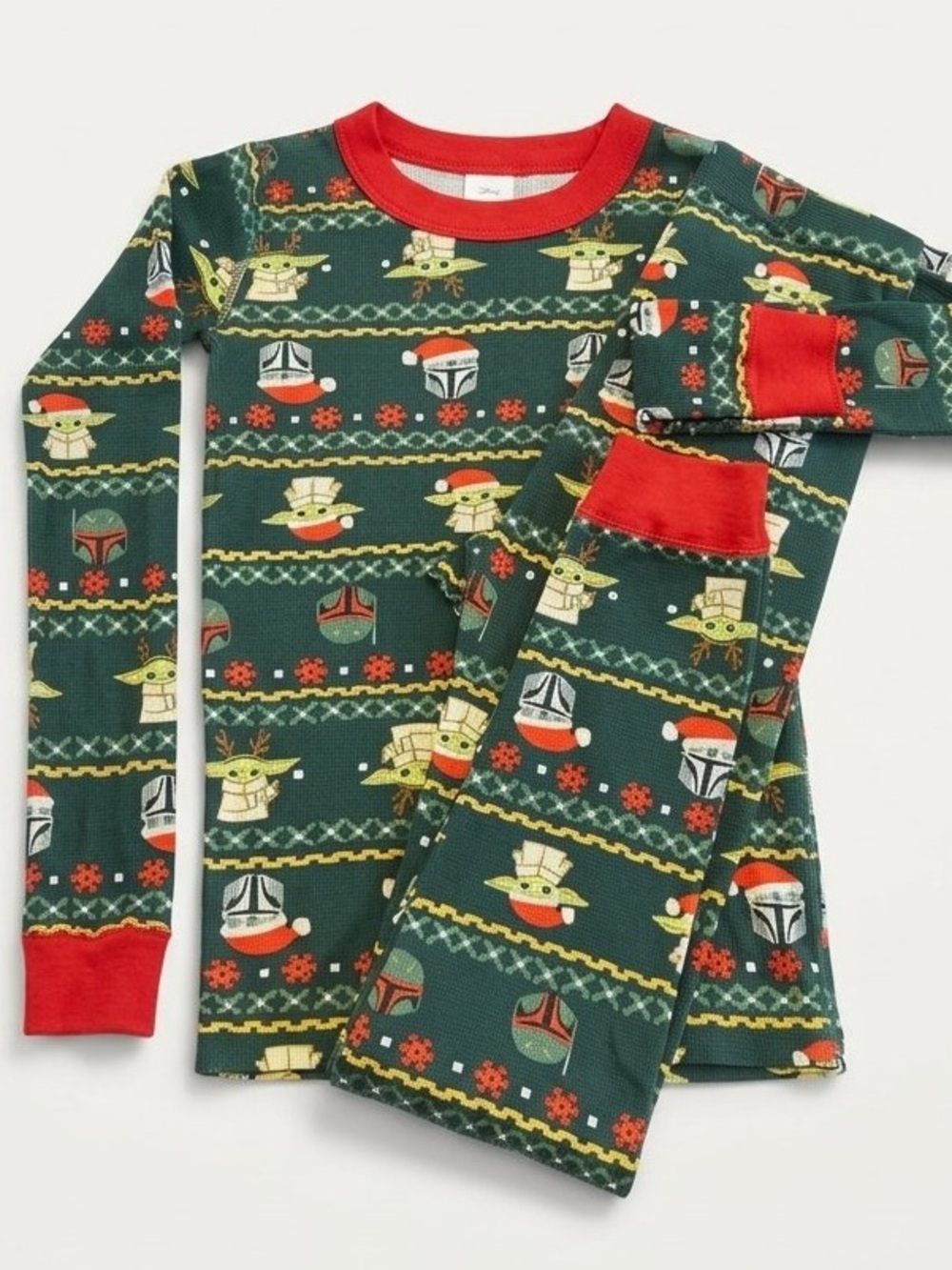 Hanna Andersson Star Wars Christmas Pajama Set Size 10 Grogu Mandalorian